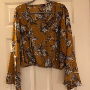 Cropped Floral Blouse